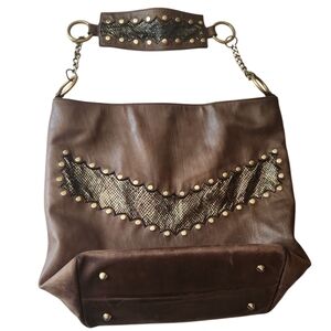 Brown Leather Treesje Hobo Bag